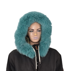 Fur Hood Trim | Fox Fur Stripe For Hood | Detachable Fur trim Hood | Fur Collar