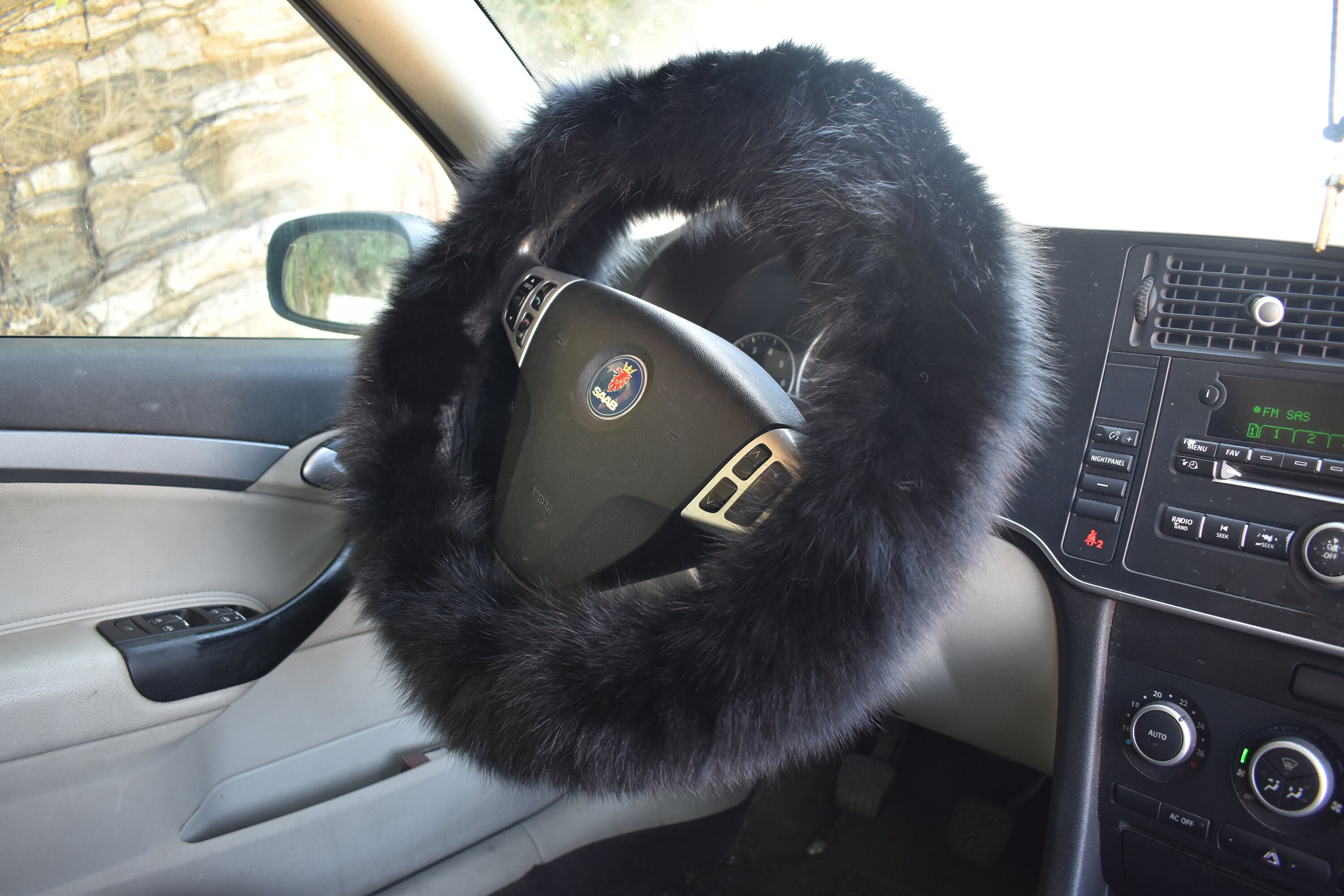 Housse De Volant En Fausse Fourrure - Élastique Et Antidérapante - Pour Voiture, SUV, Camion - Hiver