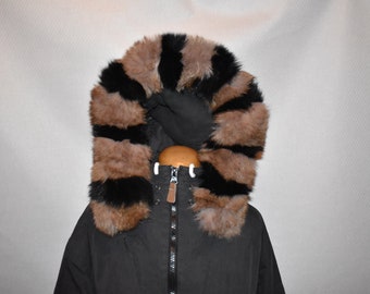 Detachable Fur Trim For Hood | Fur For Hood | Fox Fur Collar | Fur Strip For jacket hood | Fur Scarf | Fur For Parka