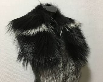 Collet (Scialle) En Fourrure De Renard Noir Vintage Années 80 - Comme Neuf - Norvège