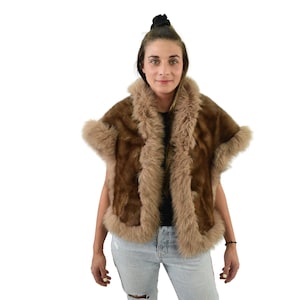 Fur Etole | Mink With fox Stole | Fur Shawls | Luxury fur etole | Bride fur Etole | Mink Fur Wraps | Gift For Her