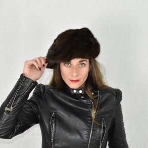 Fur Hat Vintage style | Mink  Fur Hat | Cabby Hat | Winter Hat For Women | Gift For Her
