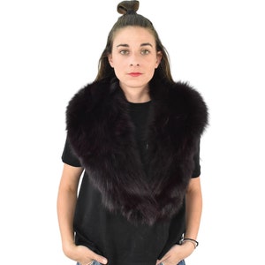Big fox Fur Collar / Gift For Her Natural Fur Collar / Detachable Fur Collar / Luxury fur Collar