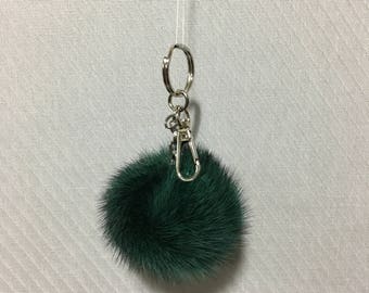 Mink pom pom best sale keychain
