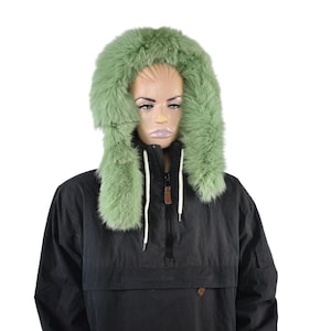 Fox Fur  Trim  | Natural Fox Fur Stripe For Hood | Detachable Fur trim Hood | Fur Collar