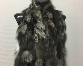 Silberfuchs Pelzkragen-Schal