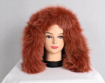 Fur Stripe For Hood | Detachable Fur Trim For Hood | Fox Fur Collar |  Fur Scarf | Fur For Parka