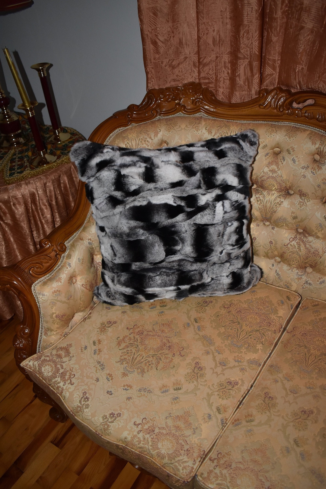 Fur Pillow Cover Rex Rabbit Fur Pillow Case Home Decor Accessories Fur