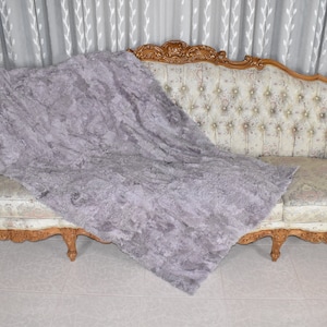 Luxury Sheepskin  Fur Blanket Throw Cover | Lilac Sheapskin Fur bedspread | Armchair Fur Cover |  Fur Carpet