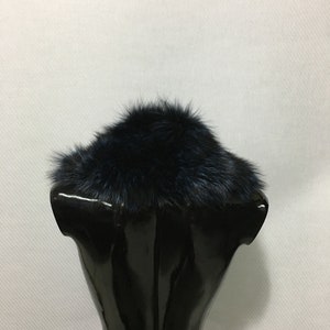 Gorgeous Real Natural Blue Black Color Fox Fur Collar image 9