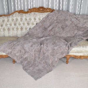 Luxury Sheepskin  Fur Blanket| Baby Pink  Throw Cover | Sheepskin Fur bedspread | Sheepskin Fur Rug | luxury Fur Carpet