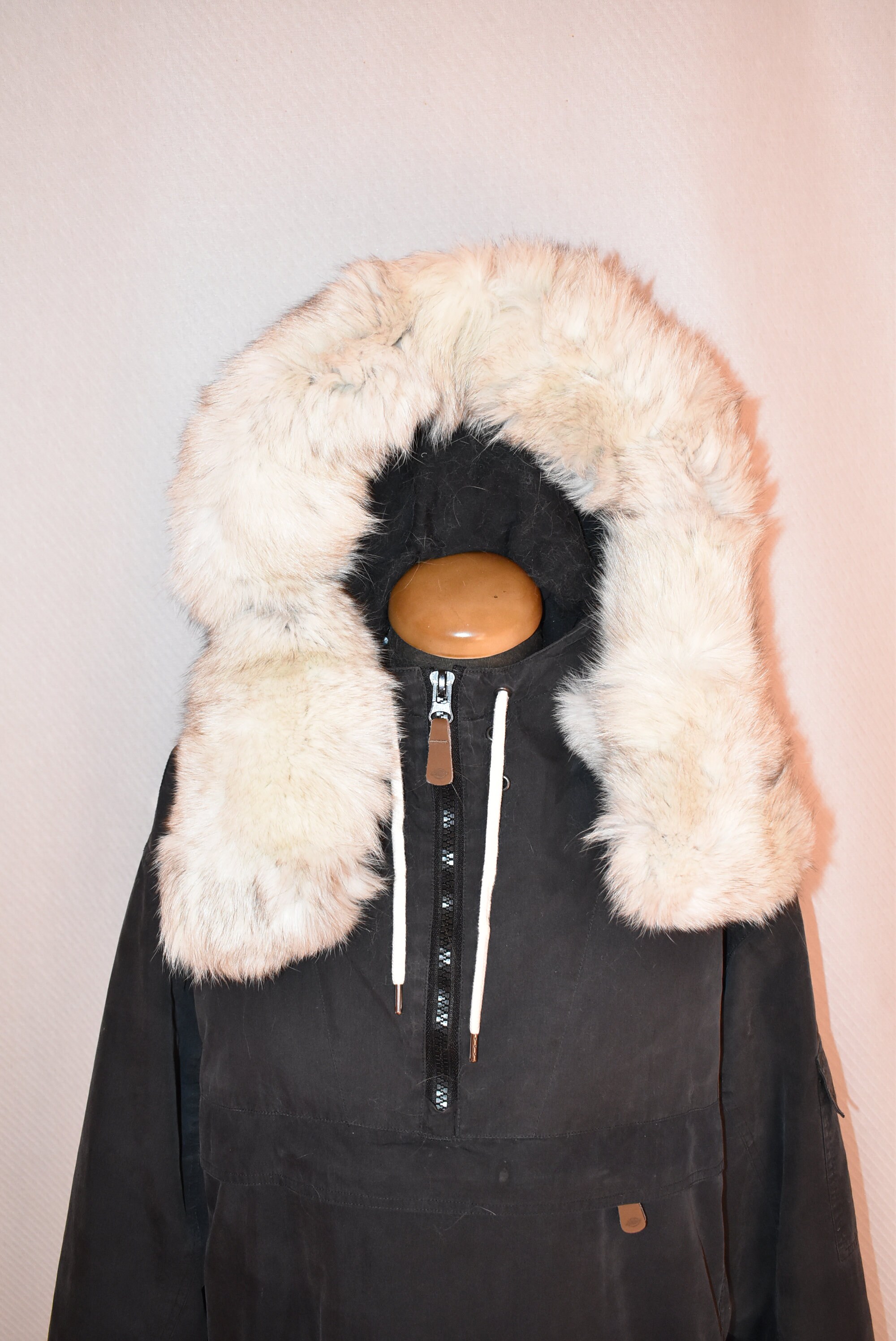 Buy Fur Trim For Coat Hood 2026 Men S Black Faux Fur Trimmed Hooded Storm Coat
