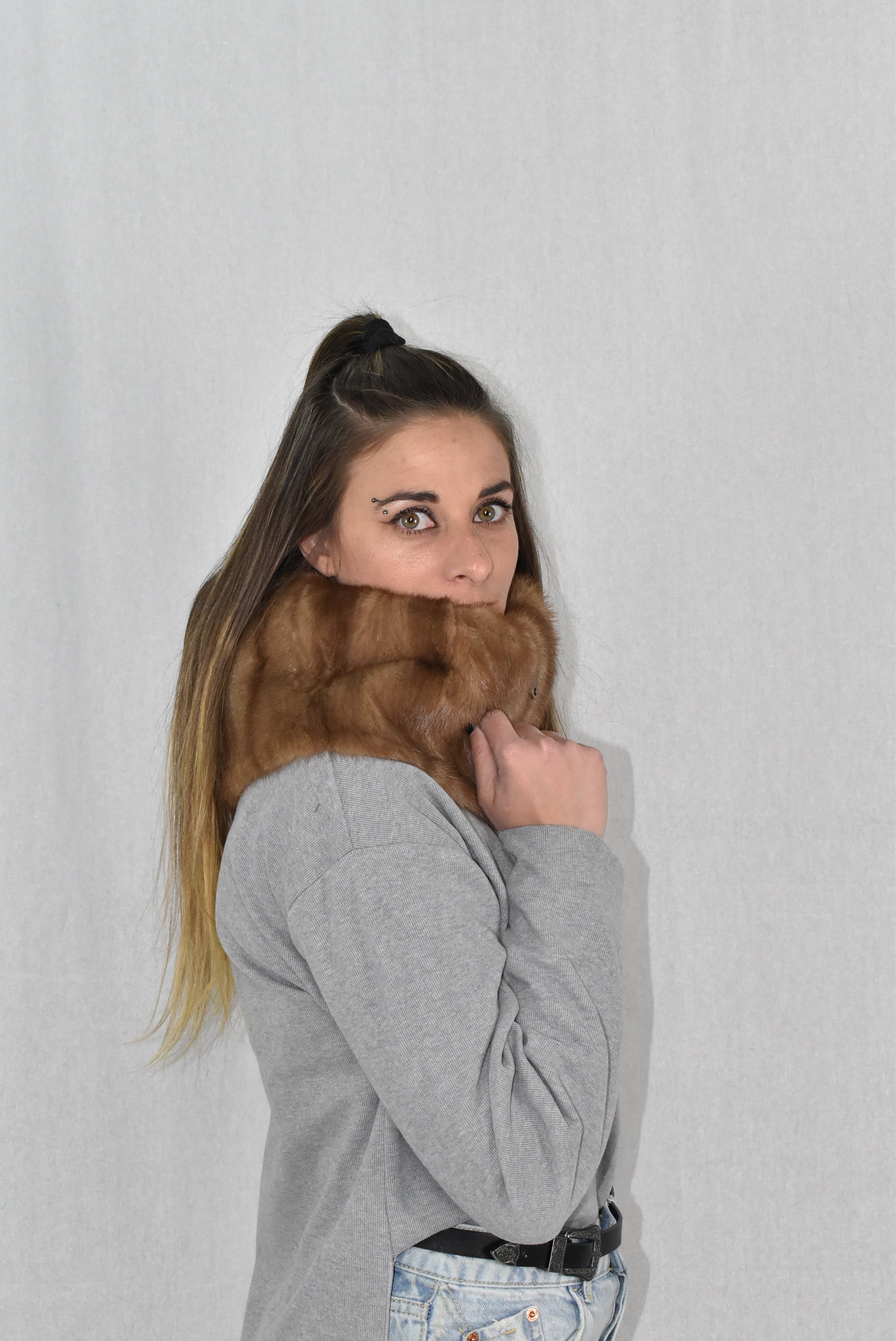 Fur Neck Warmer Mink Neck warmer Fur scarf Fur Collar Etsy