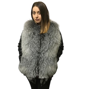 Silver Frost Vest | Fox Fur Vest | Fur Vest | Women Fur Vest | Luxury Gift For Her