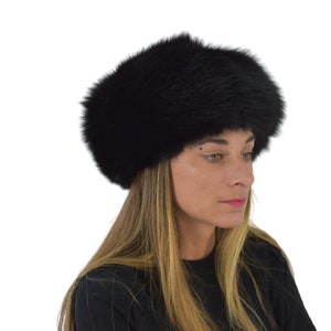 Black Fox Fur Hat  | Warm Fox Fur Hat | Fox Fur Hat For Women | Gift For Her | Fur Hat |  Fur Cap | Russian Fur Hat