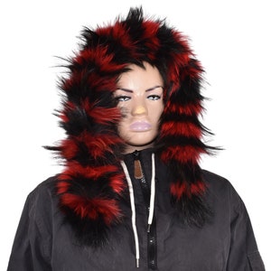 Fox Fur Trim For Hood | Natural Fox Fur Stripe For Hood | Detachable Fur trim Hood | Fur Collar