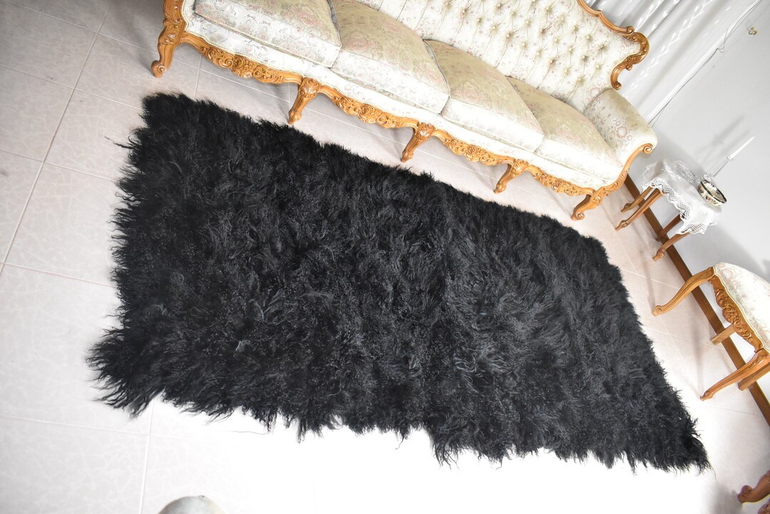 Luxurious Mongolian Lamb Throw Blanket Mongolian Lamb Rug Etsy