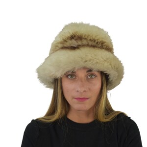 Fur Hat | Sheepskin  Fur Hat  | Cream  Hat | Vintage style Fur Hat | Winter Hat For Women | Gift For Her