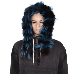 Fur Trim Hood | Natural Fox Fur Stripe For Hood | Detachable Fur trim Hood | Fur Collar