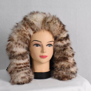 Fox Fur Trim For hood |  Fur Stripe | Fur collar | Hood Trim detachable | DIY Hood Fur Trim