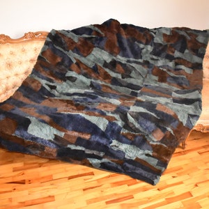 Fur Blanket | Rex  Rabbit Fur Blanket | Fur Throw | Sofa throw cover | Luxury Fur Blanket