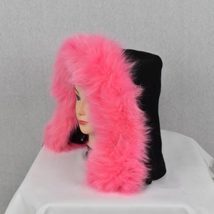 Fox Fur Trim For hood | Detachable Fur Trim | Pink Fur For Hood |  Fur collar  | Hood Trim detachable | DIY Hood Fur Trim