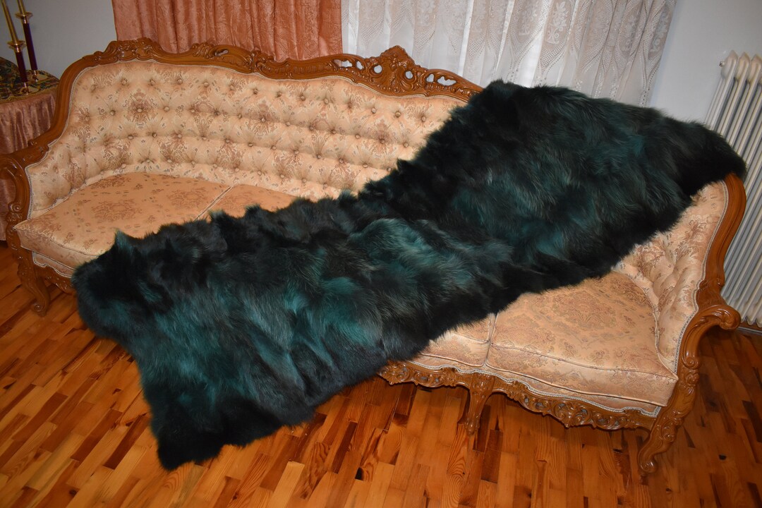 Cozy Fur Blanket Fox Fur Throw Fox Fur Rug Natural Fur Etsy
