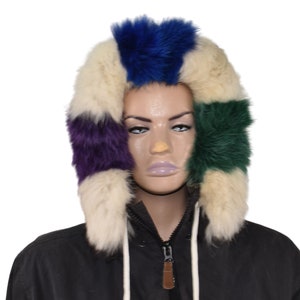 Fox Fur Trim For Hood | Natural Fox Fur Stripe For Hood | Detachable Fur trim Hood | Fur Collar