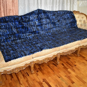 Luxurious Mink fur Blanket | Blue Fur Sofa Throw | Warm Mink Fur Blanket | Luxury Sofa Cover | Fur Throw For yout bedroom