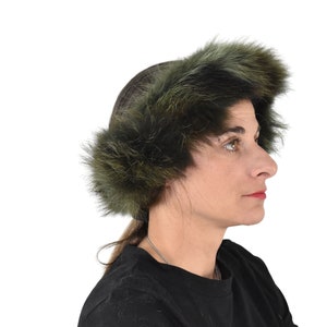Green Fox Fur Headband | Fox Fur Headband | Fur Earwarmer | Headband Gift For Her | Fur Neck Warmer