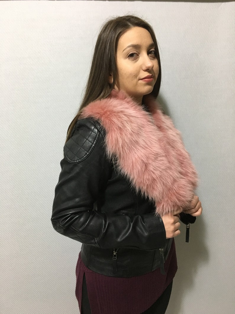 fur collar shawl wrap