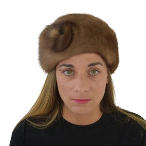 Luxury Fur Hat | Mink Fur Hat  | Vintage style  Fur Hat | Brown Mink Hat | Winter Hat For Women | Gift For Her