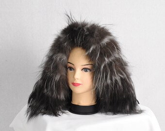 Fur Stripe For Hood | Detachable Fur Trim For Hood | Fox Fur Collar |  Fur Scarf | Fur For Parka