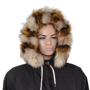 Fur Trim For Hood | Natural Fox Fur Stripe For Hood | Detachable Fur trim Hood | Fur Collar