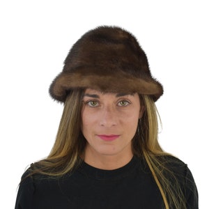 Luxury Fur Hat | Mink Fur Hat  | Bucket Fur Hat | Brown Mink Hat | Winter Hat For Women | Gift For Her