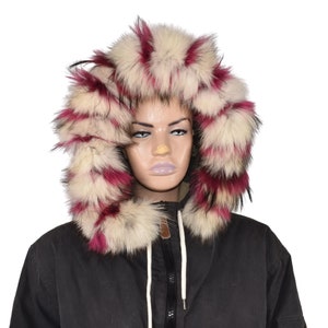 Natural fur trim For Hood | Natural Fox Fur Stripe For Hood | Detachable Fur trim Hood | Fur Collar