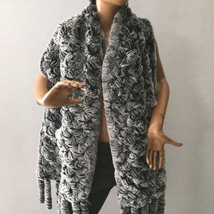 Schöne Pelz-Stola, Strickpelz Schal, Rex Kaninchen Pelz großen Schal, Luxusgeschenk für Frauen
