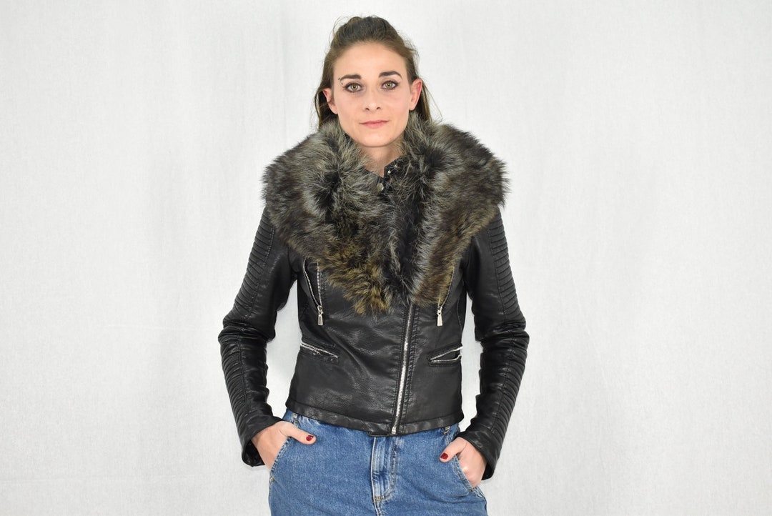 Fur Collar, Raccoon Fur Collar, Grayfur Collar Detachable Collar