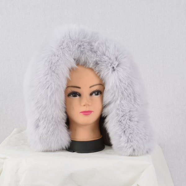 Amazing Ciel  Color Fox Fur Small Collar & Fur Trim For hood, Fur Trim Stripe, Fur collar, Fur trim,Hood Trim detachable,Fur Accessory