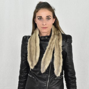 Mink Fur Scarf | Fur Tie | Fur collar  | Luxury Fur gift For Her | Mink Fur Collar Tie