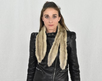 Mink Fur Scarf | Fur Tie | Fur collar  | Luxury Fur gift For Her | Mink Fur Collar Tie