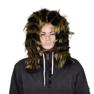 Natural fur trim For Hood | Natural Fox Fur Stripe For Hood | Detachable Fur trim Hood | Fur Collar