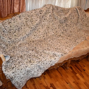 Shearling Sofa Cover | Sofa Throw  Blanket | Handmade  Fur Throw | Sheepskin Fur Bedspread