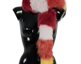 Amazing Colorful Fox Big Fur Scarf Collar