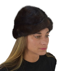 Luxury Fur Hat | Mink Fur Hat  |  Fur Hat | Vintage Brown Mink Hat | Winter Hat For Women | Gift For Her