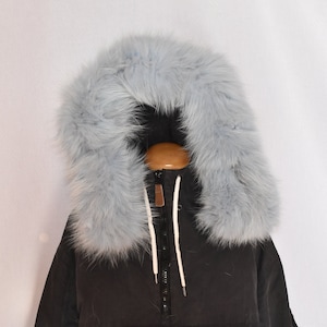 Detachable Fur trim | Fur Hood Coat | Fur Hood Snowsuit | Fox Fur Stripe For Parka | Fur Hood Puffer Jacket