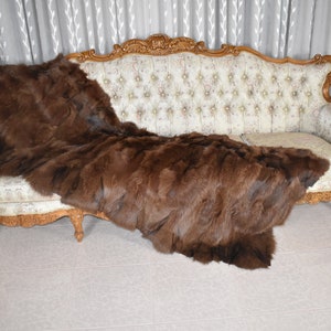 Luxury Fox Fur Blanket Throw Cover | Brown Fox Fur bedspread |  Fur Rug | luxury Fur Carpet | Fur For Home