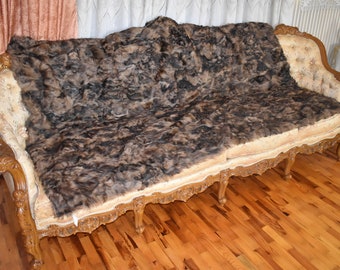 Fur Blanket | LUXURY  Fur Sofa Throw | Goat Fur Skin  Blanket | Kid Skin Fur Carpet | Gift For Her