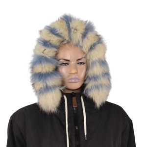 Fox Fur  trim For Hood | Natural Fox Fur Stripe For Hood | Detachable Fur trim Hood | Fur Collar
