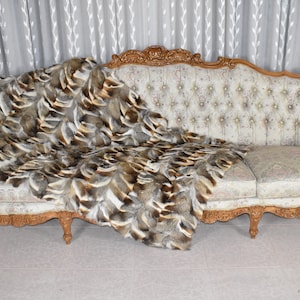 Fox  Fur Blanket Throw Cover | Fox Fur bedspread |  Fur Rug | luxury Fur Carpet | Fur Fox Home